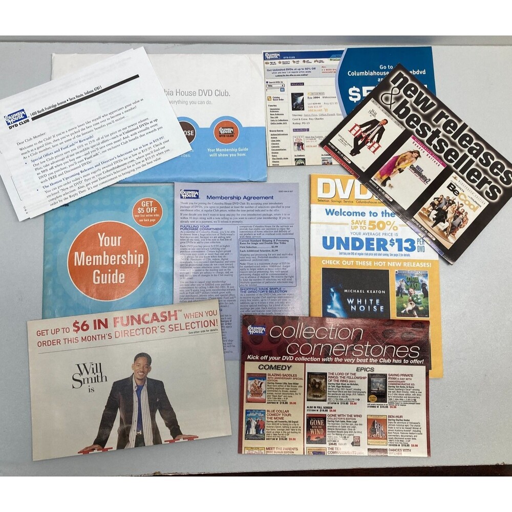 Columbia House DVD Club Welcome Packet